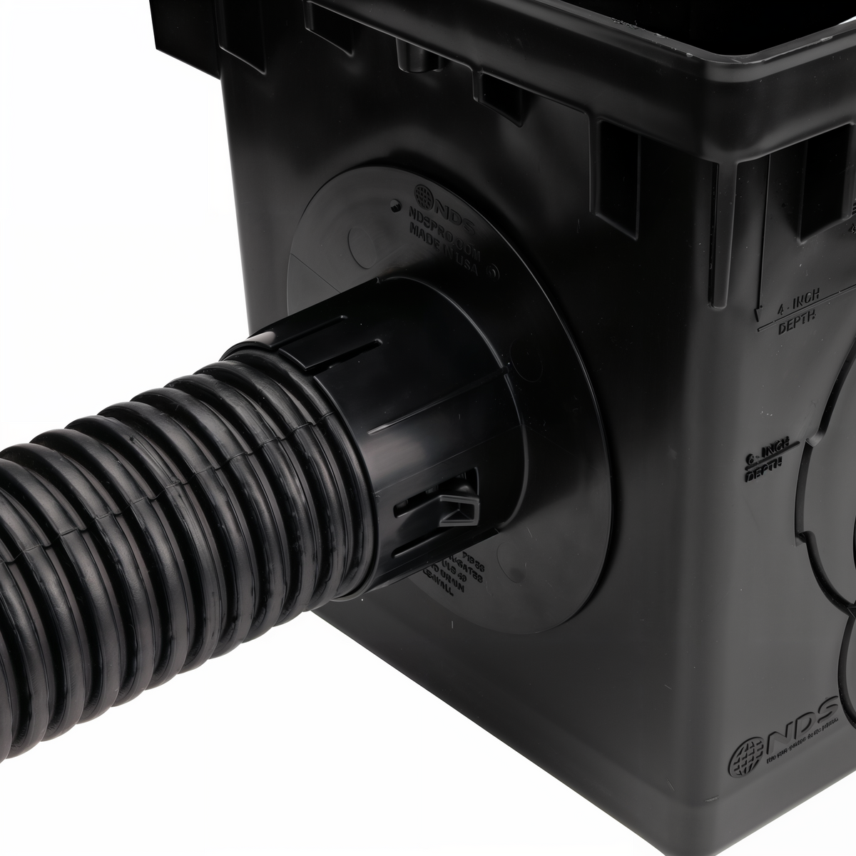 NDS 12 in. Square Catch Basin Drain Kit -- detail