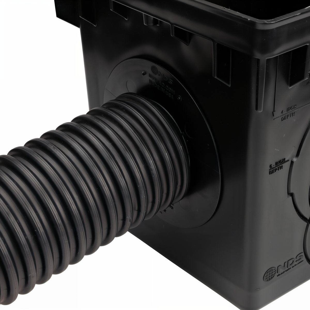 NDS 12 in. Square Catch Basin Drain Kit -- detail