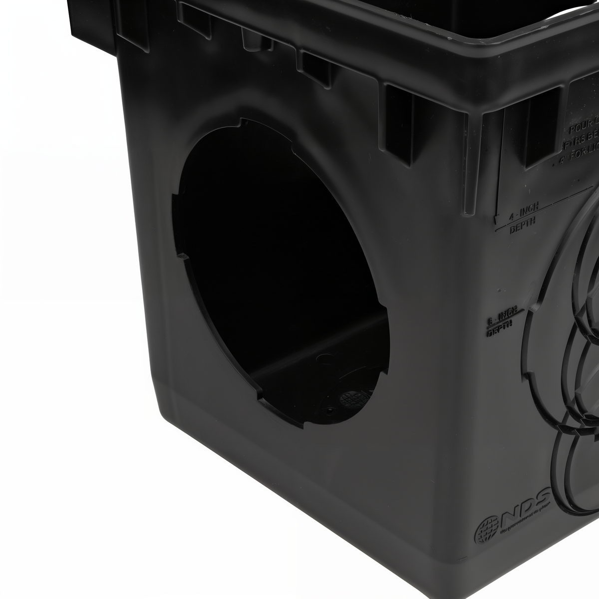 NDS 12 in. Square Catch Basin Drain Kit -- detail