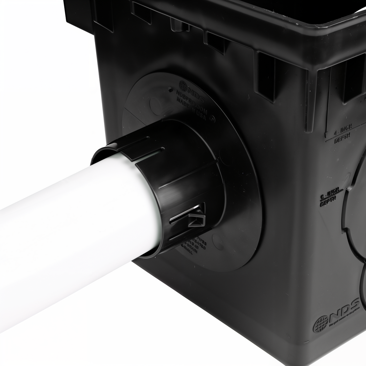 NDS 12 in. Square Catch Basin Drain Kit -- detail