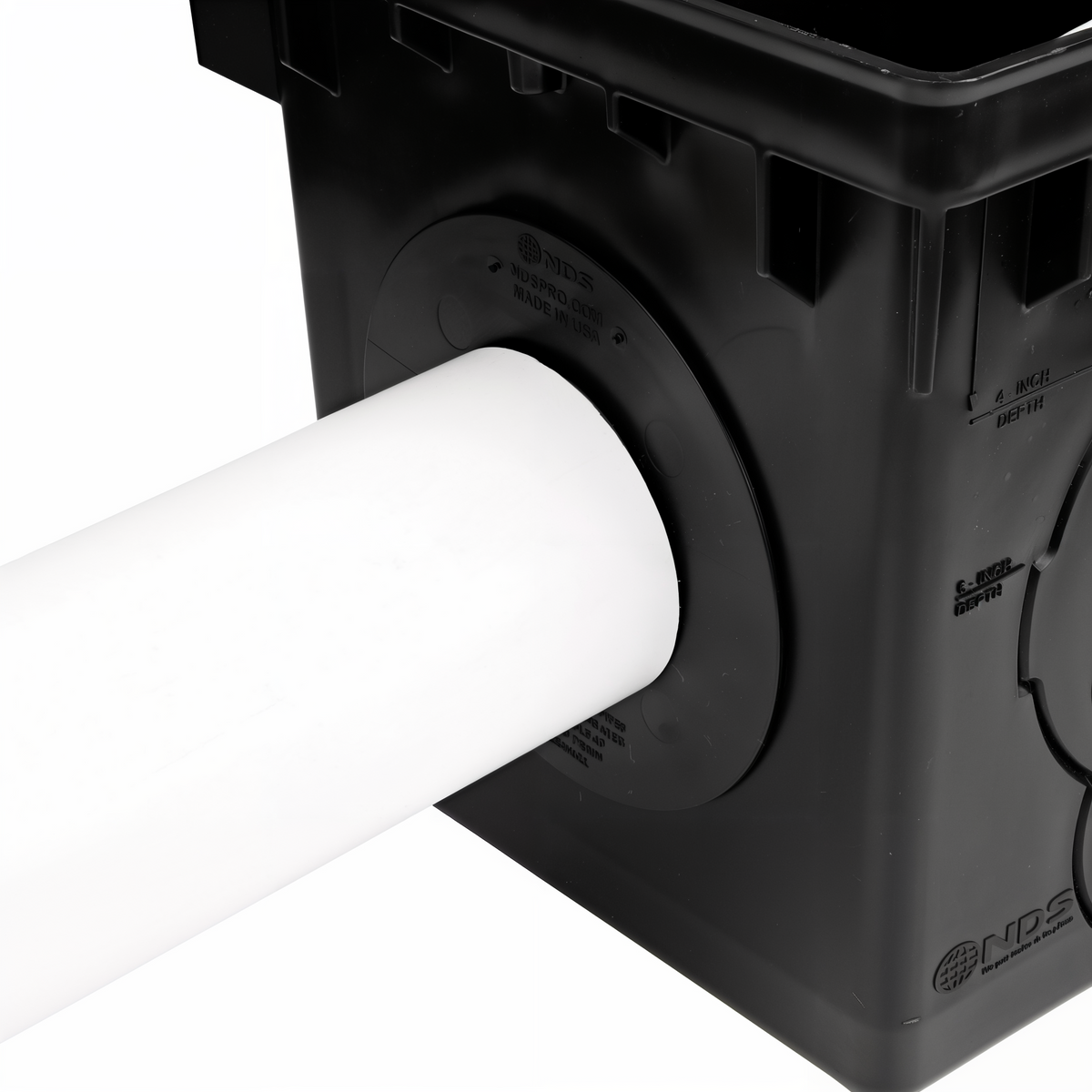 NDS 12 in. Square Catch Basin Drain Kit -- detail
