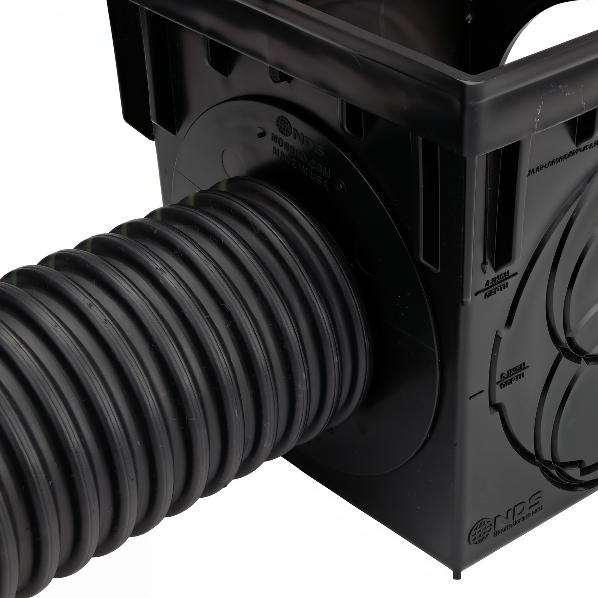 NDS 9 in. Square Catch Basin Drain Kit -- detail
