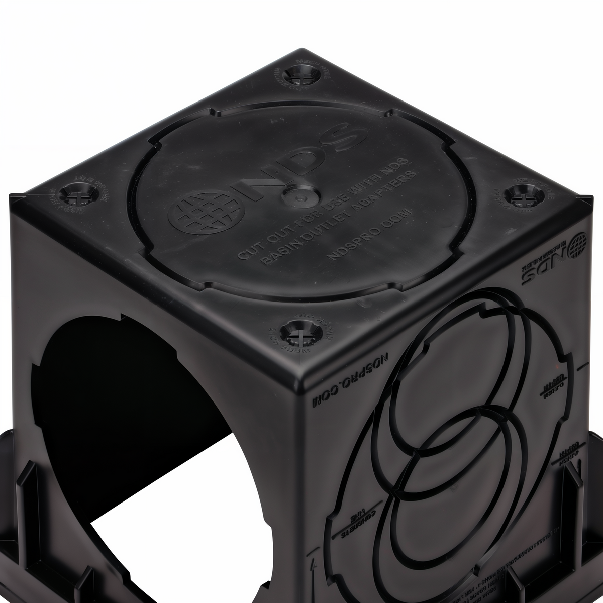 NDS 9 in. Square Catch Basin Drain Kit -- lifestyle