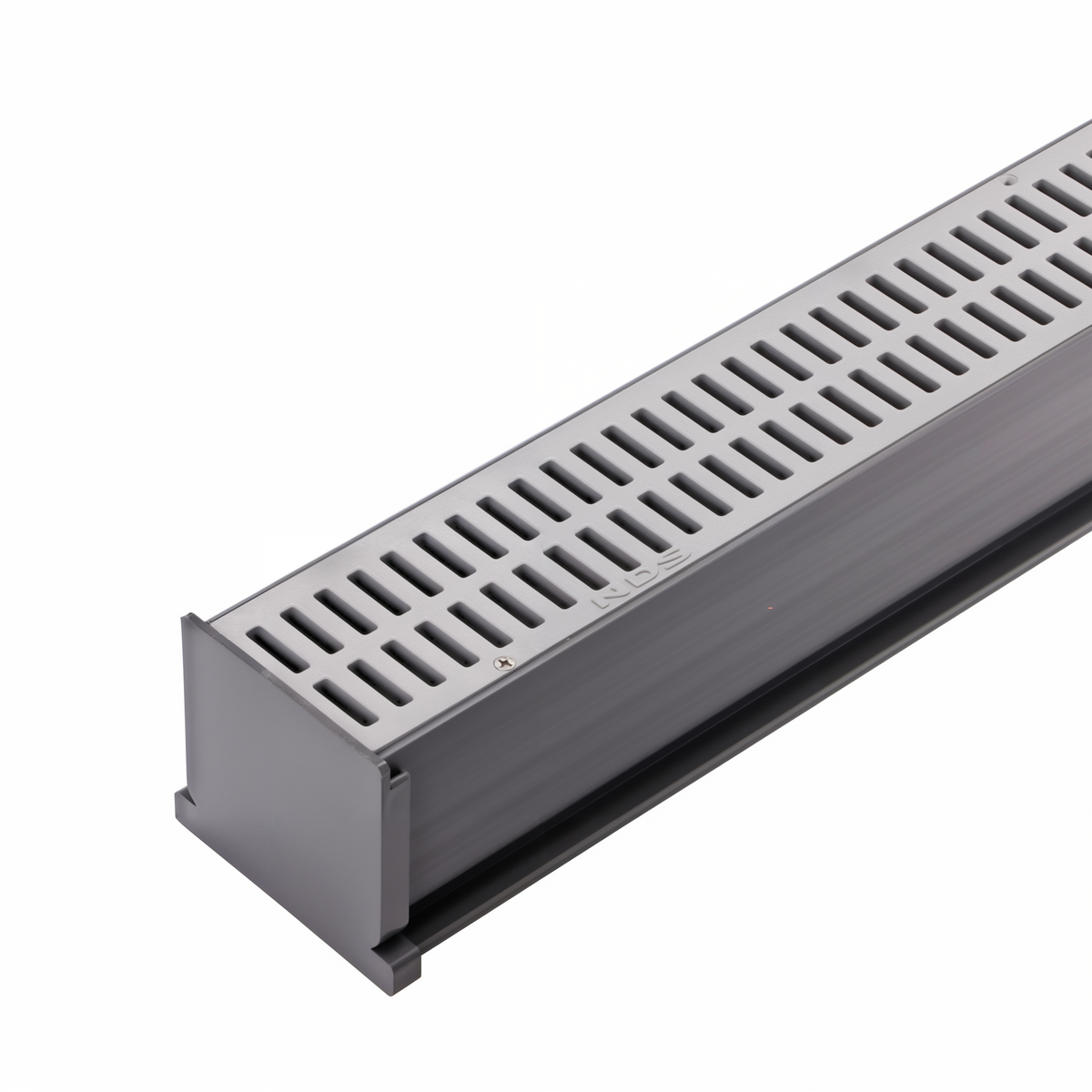 NDS Mini Channel Drain End Cap Gray -- lifestyle