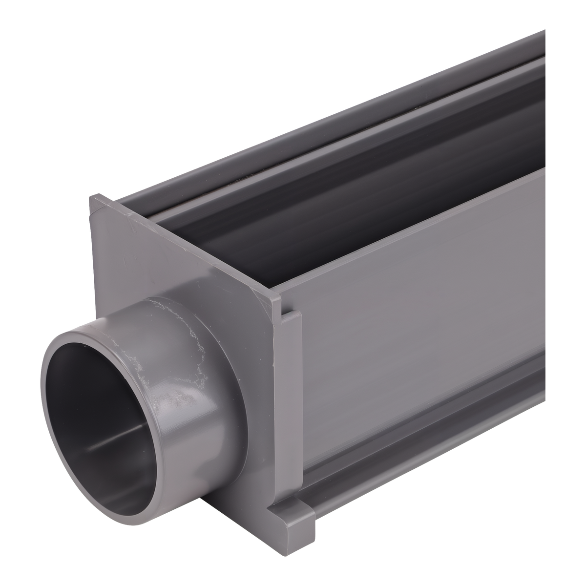NDS Mini Channel Drain End Outlet -- product image