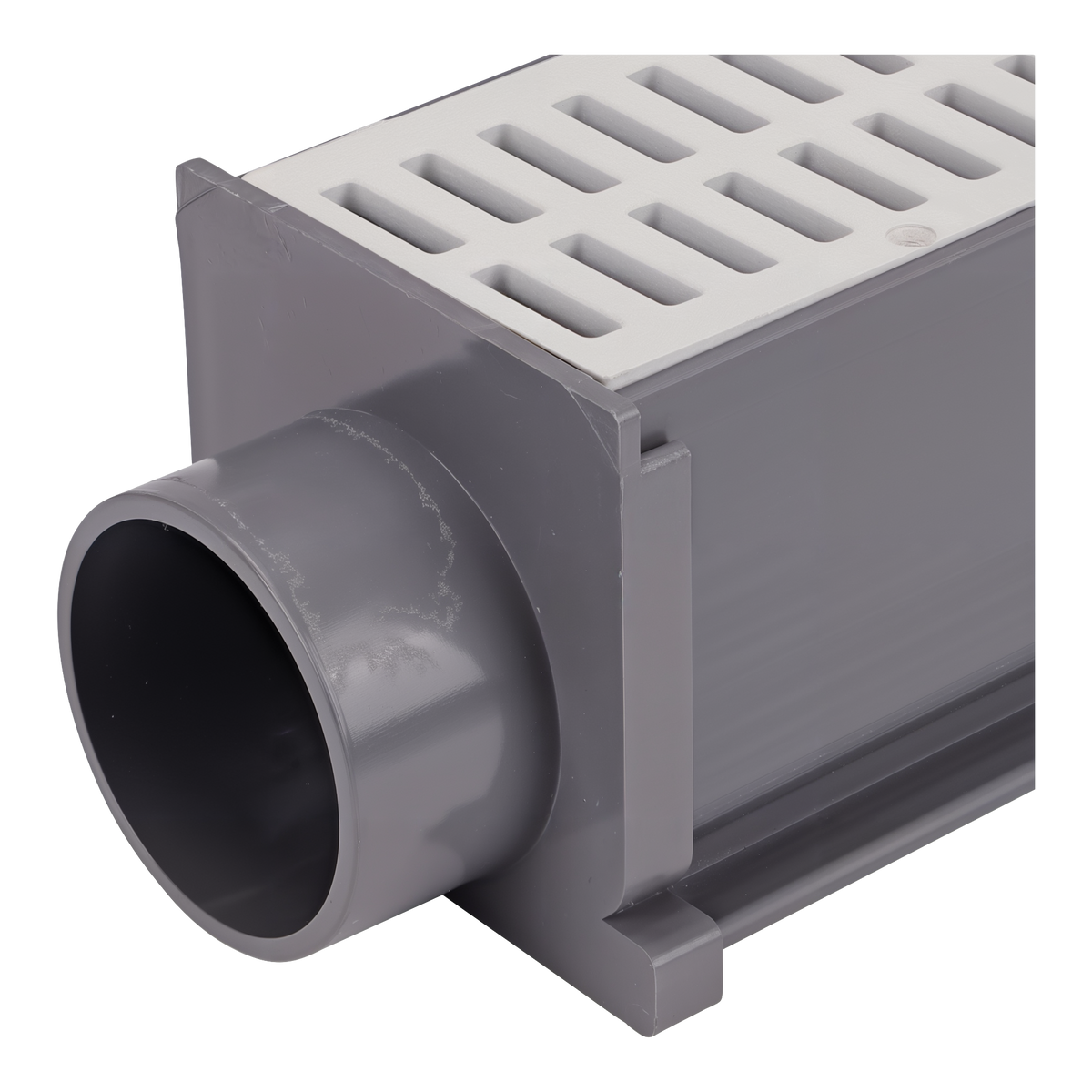 NDS Mini Channel Drain End Outlet -- product image