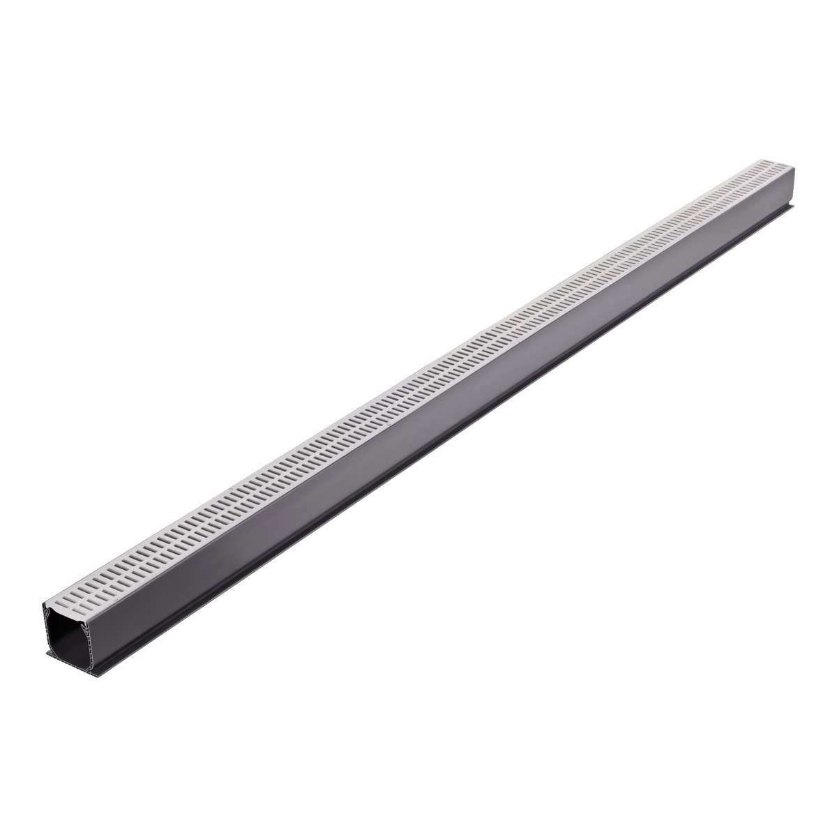 NDS Mini Channel Drain Grate 2-3/4 in. x 3 ft. Gray -- product image