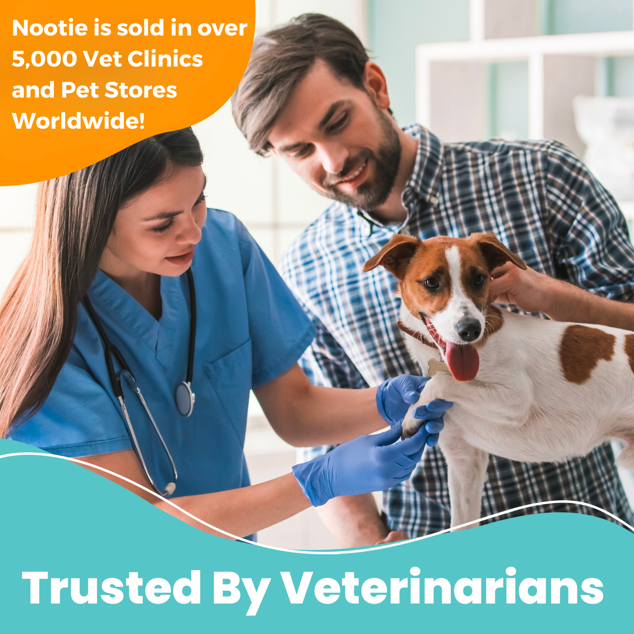 Nootie is trusted by veterinarians and sold in over 5,000 vet clinics and pet stores