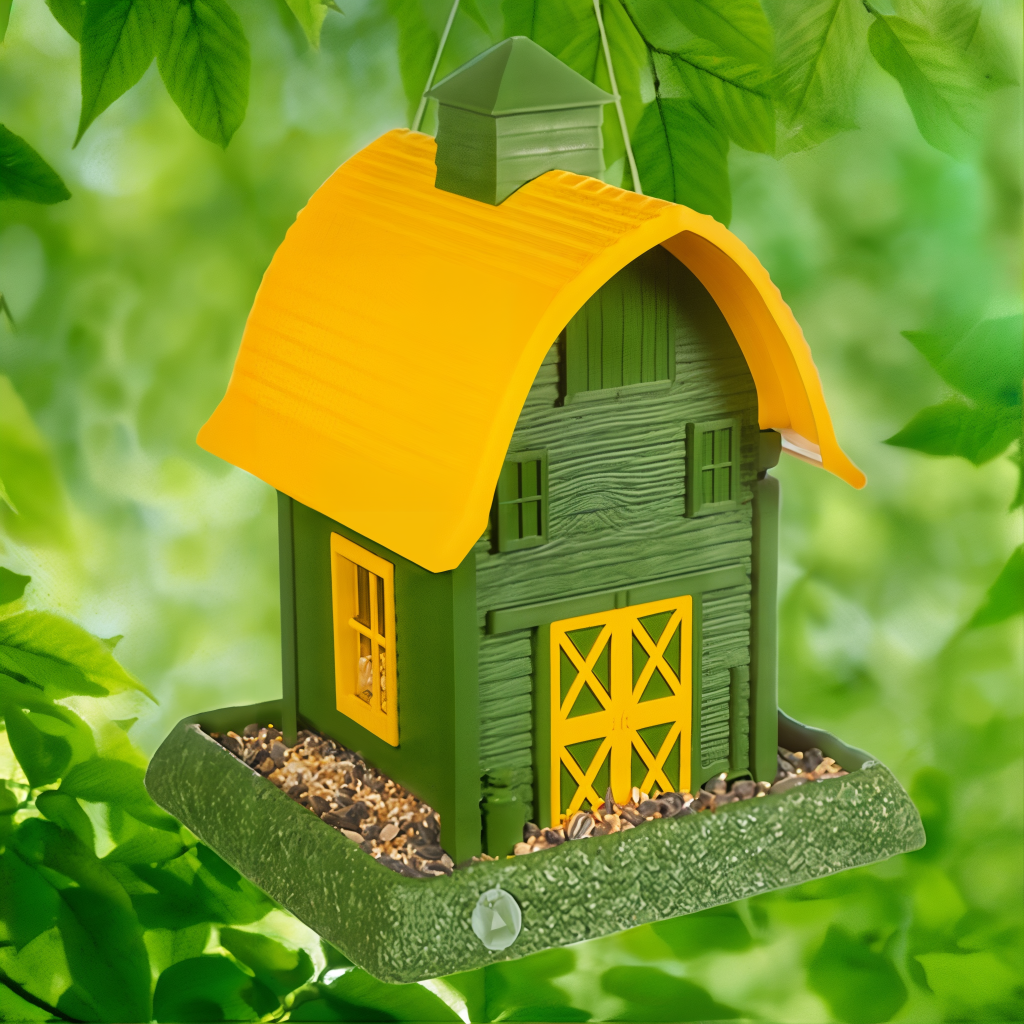 North States Village Collection Green Barn Bird Feeder