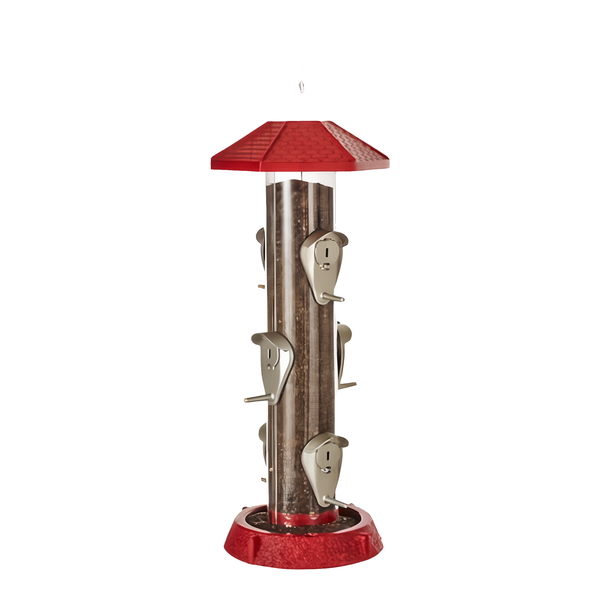 North States Village Collection 2-in-1 Red Hinged Port Bird Feeder