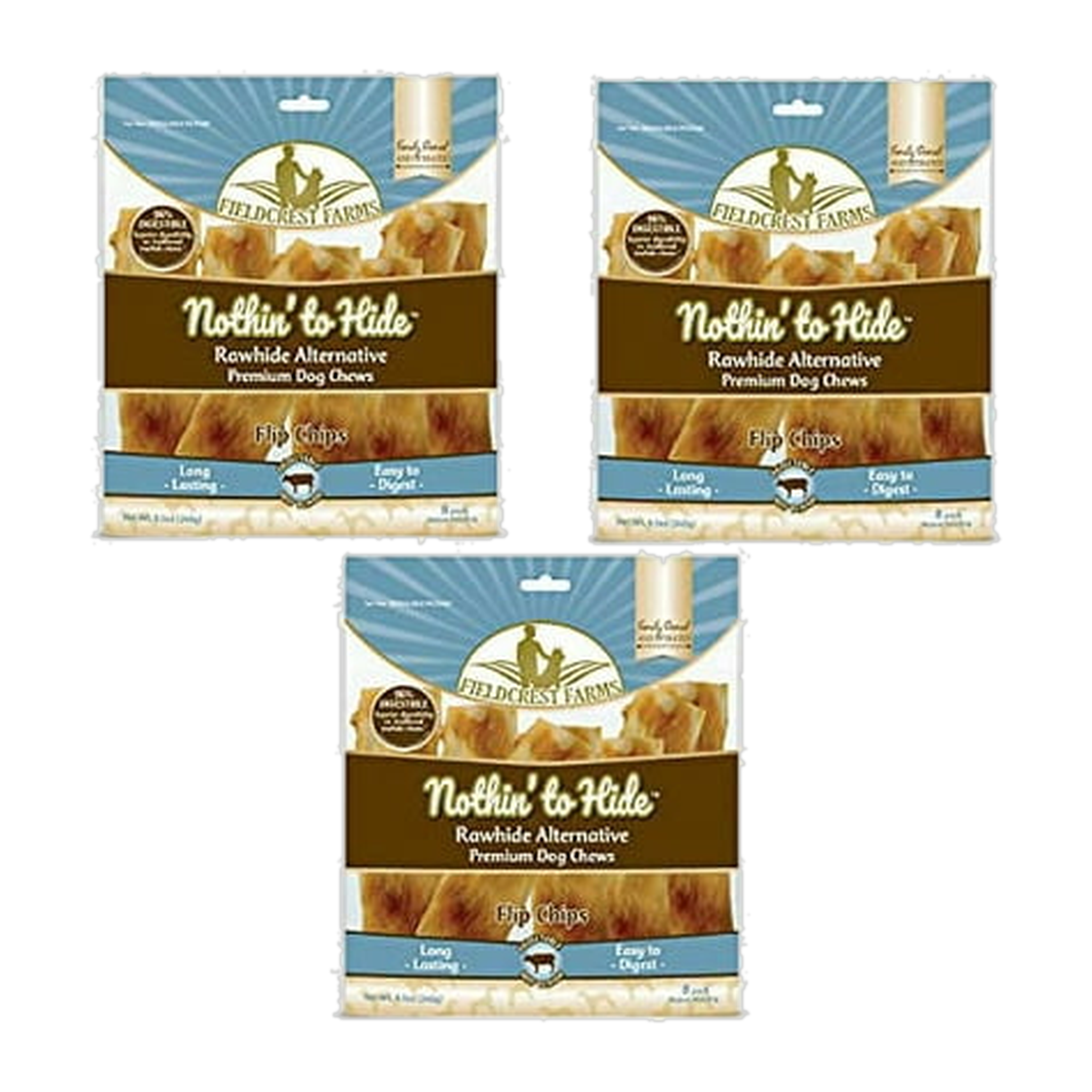 Nothin to Hide Flip Chips Dog Chews - Natural Rawhide Alternative Treats for Dogs