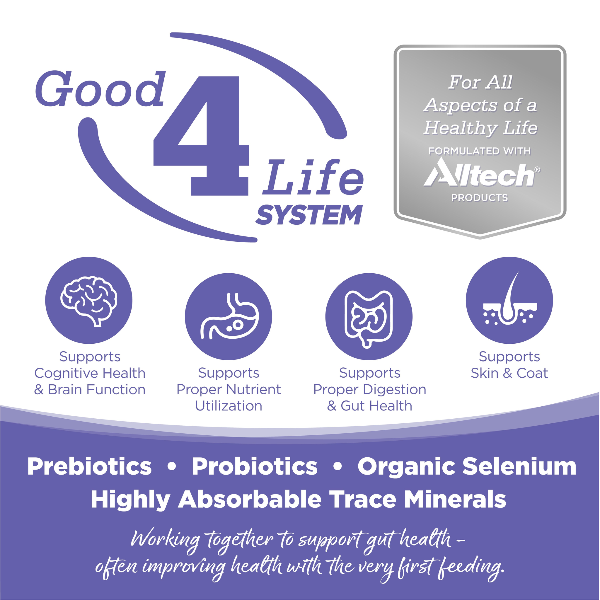 Good 4 Life: proprietary prebiotic and probiotic system for gut health