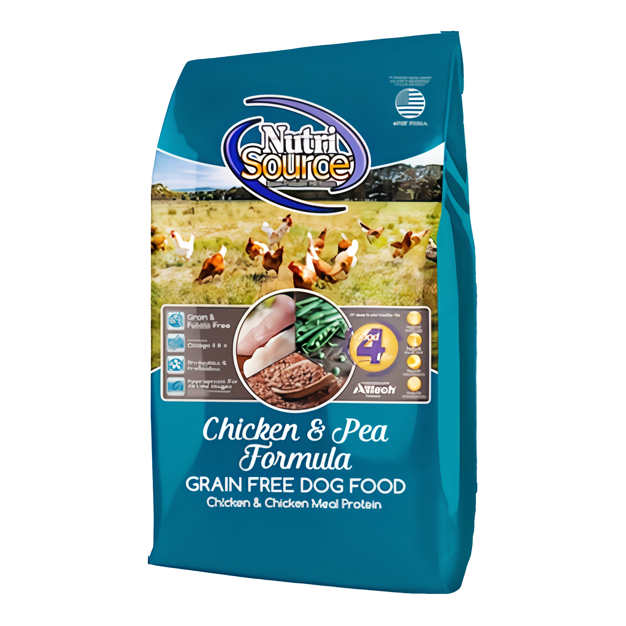 NutriSource All Ages Chicken and Pea Cubes Dog Food Grain Free