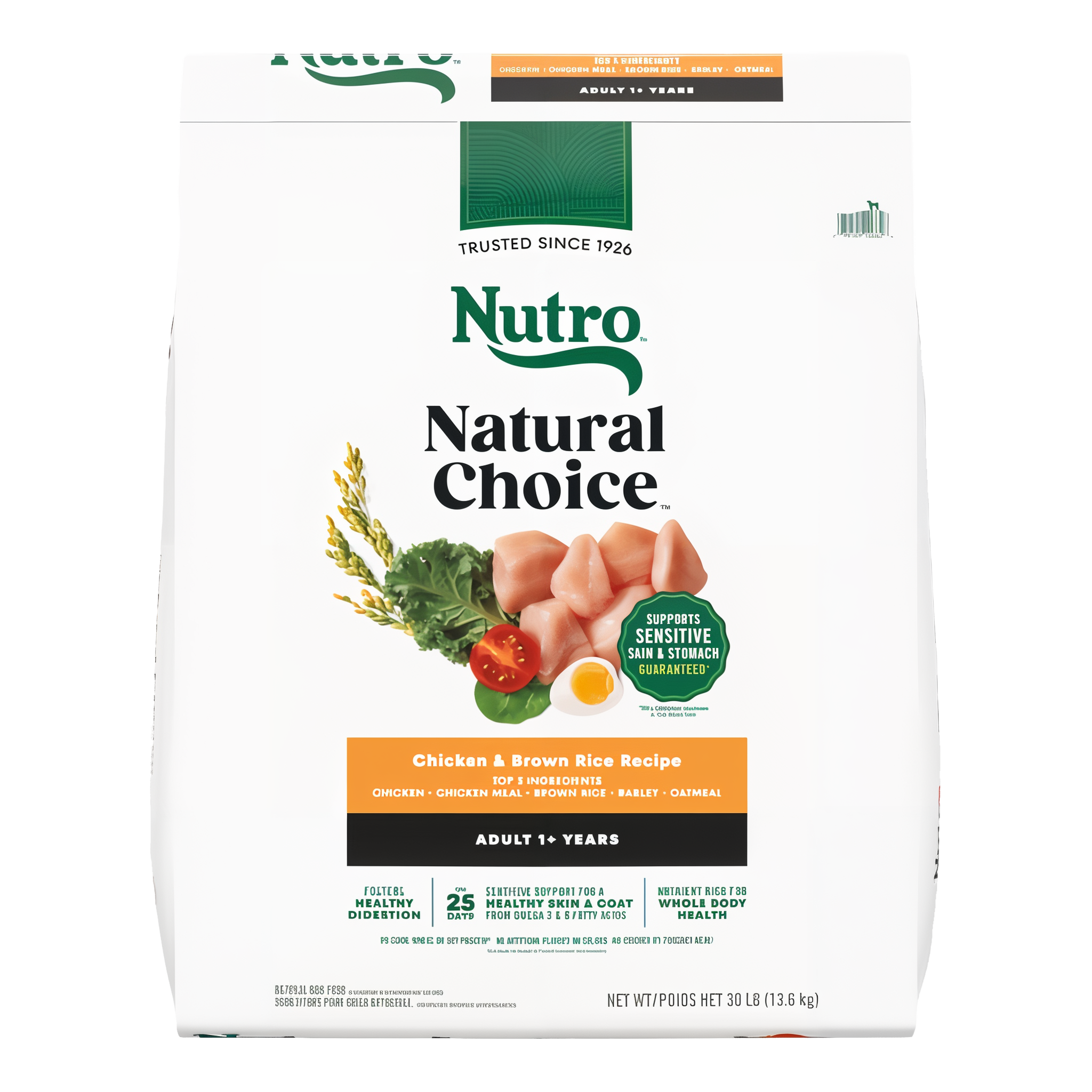 Nutro Natural Choice Adult Farm-Raised Chicken & Brown Rice Recipe Dry Dog Food bag front
