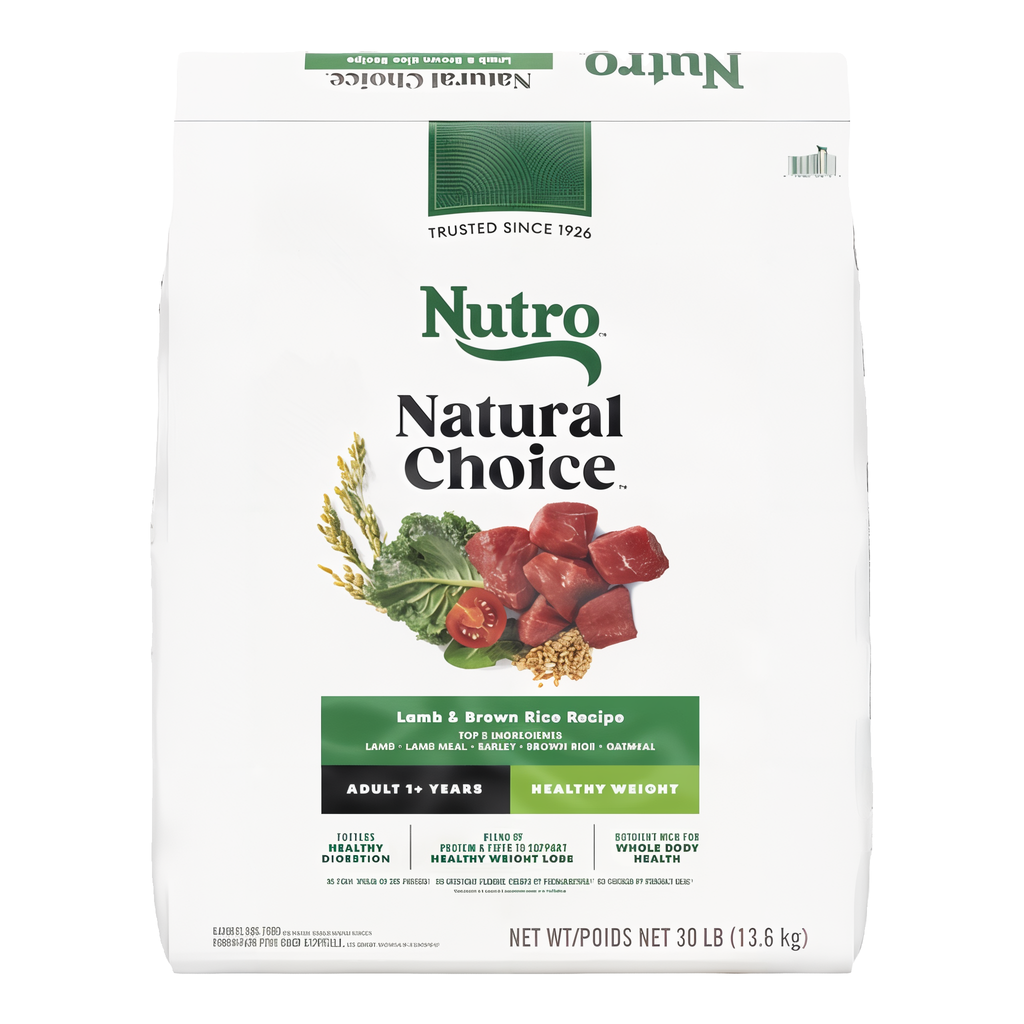 Nutro Natural Choice Adult Healthy Weight Lamb & Brown Rice Recipe Dry Dog Food bag front