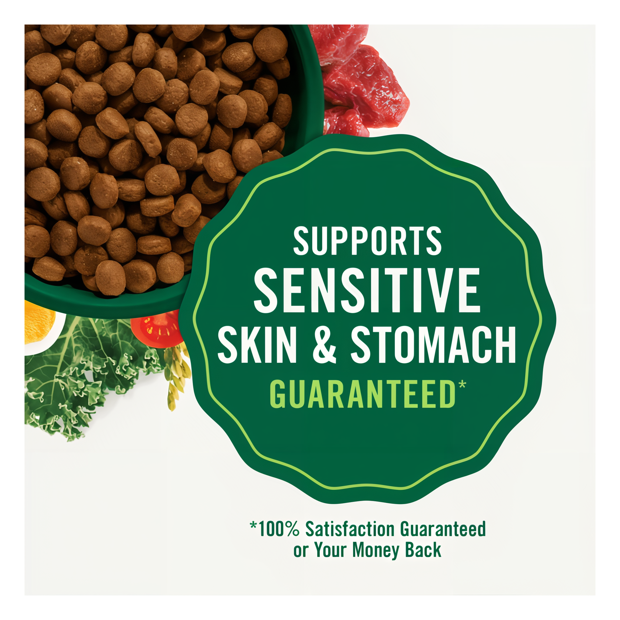 Supports sensitive skin and stomach, 100% satisfaction guaranteed