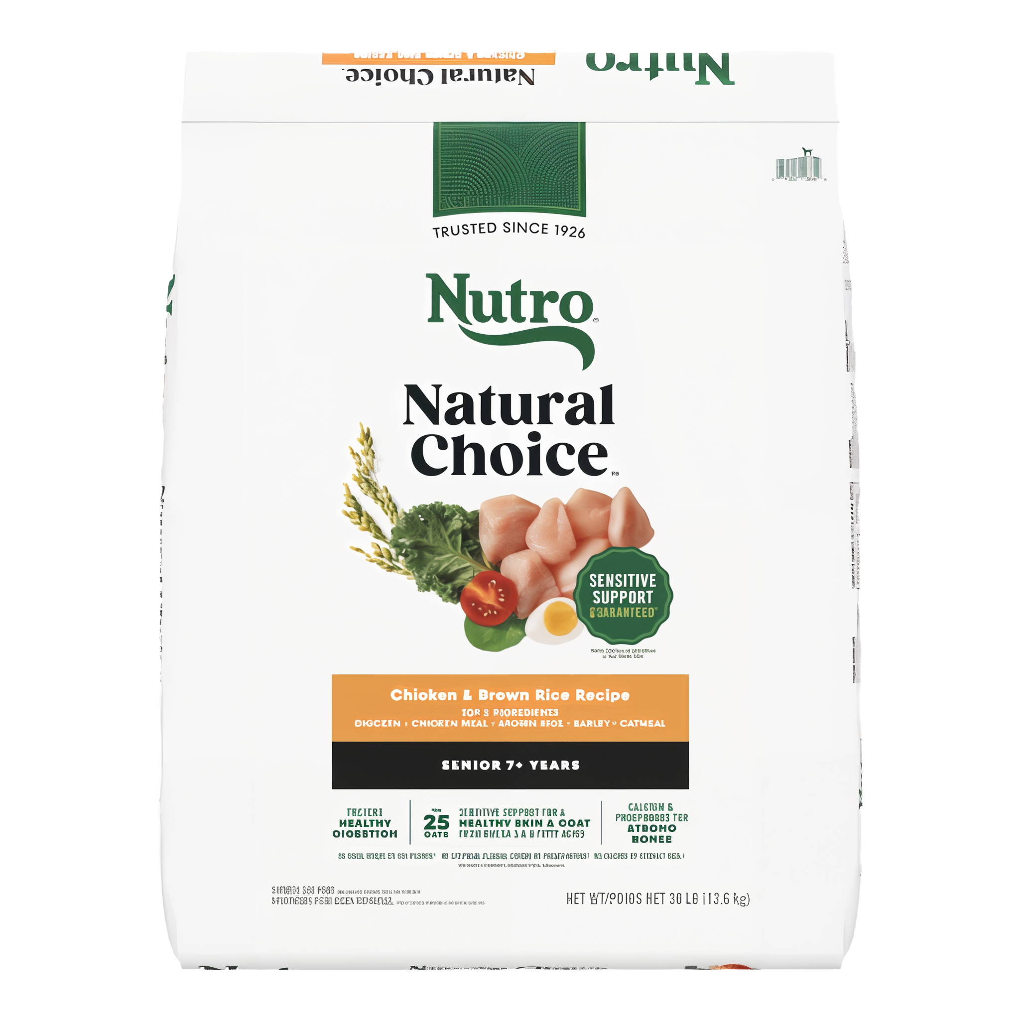 Nutro Natural Choice Senior Chicken & Brown Rice Recipe Dry Dog Food bag front