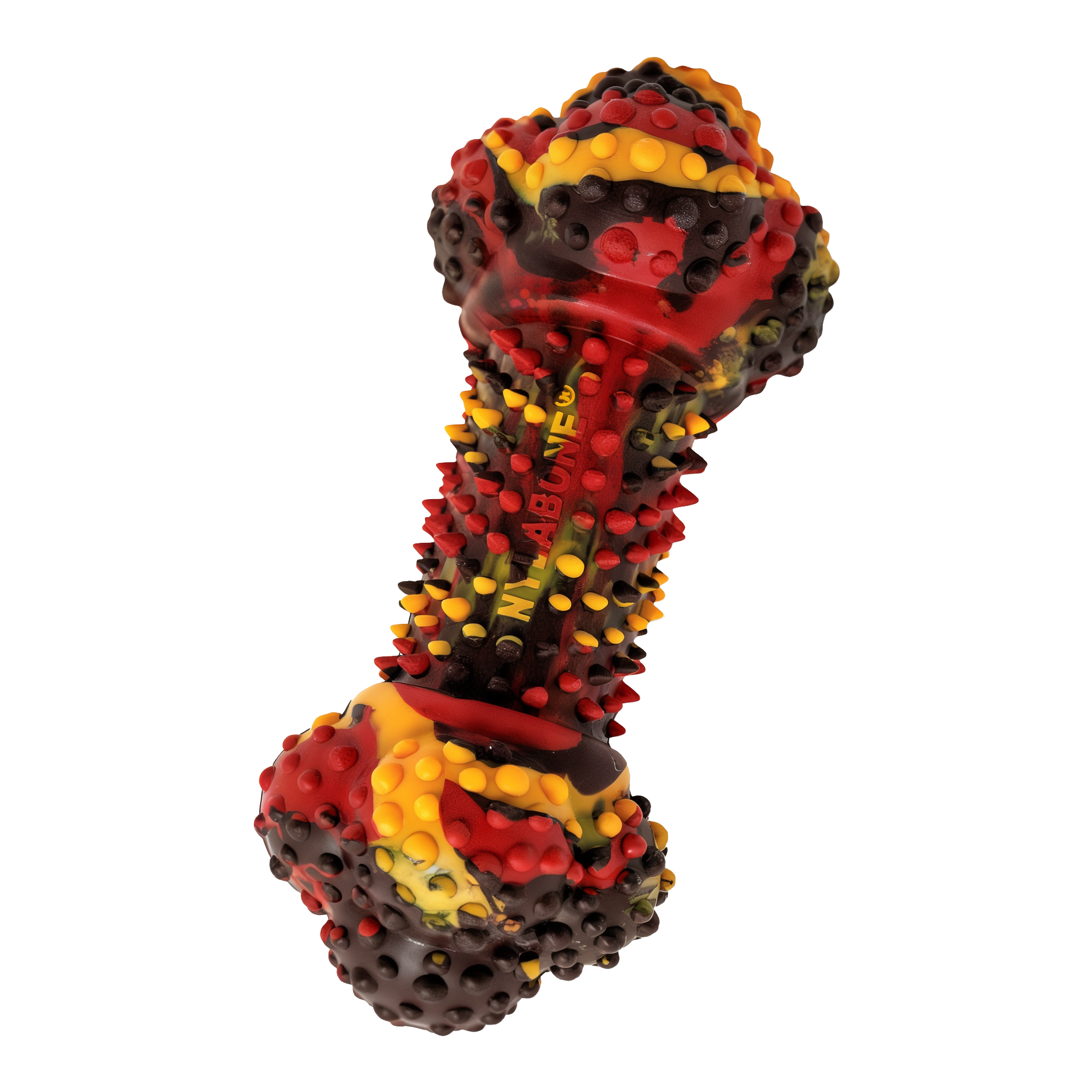 Nylabone Strong Chew Double Action Bone Bacon Cheeseburger Medium out of package