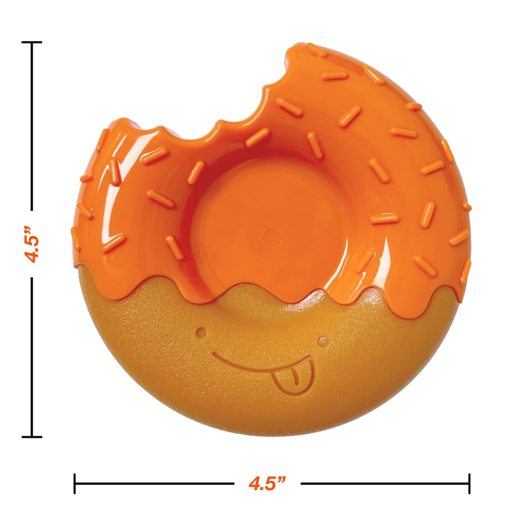 Nylabone Power Chew Donut 70th Birthday Orange Pumpkin & Peanut Butter Large dimensions