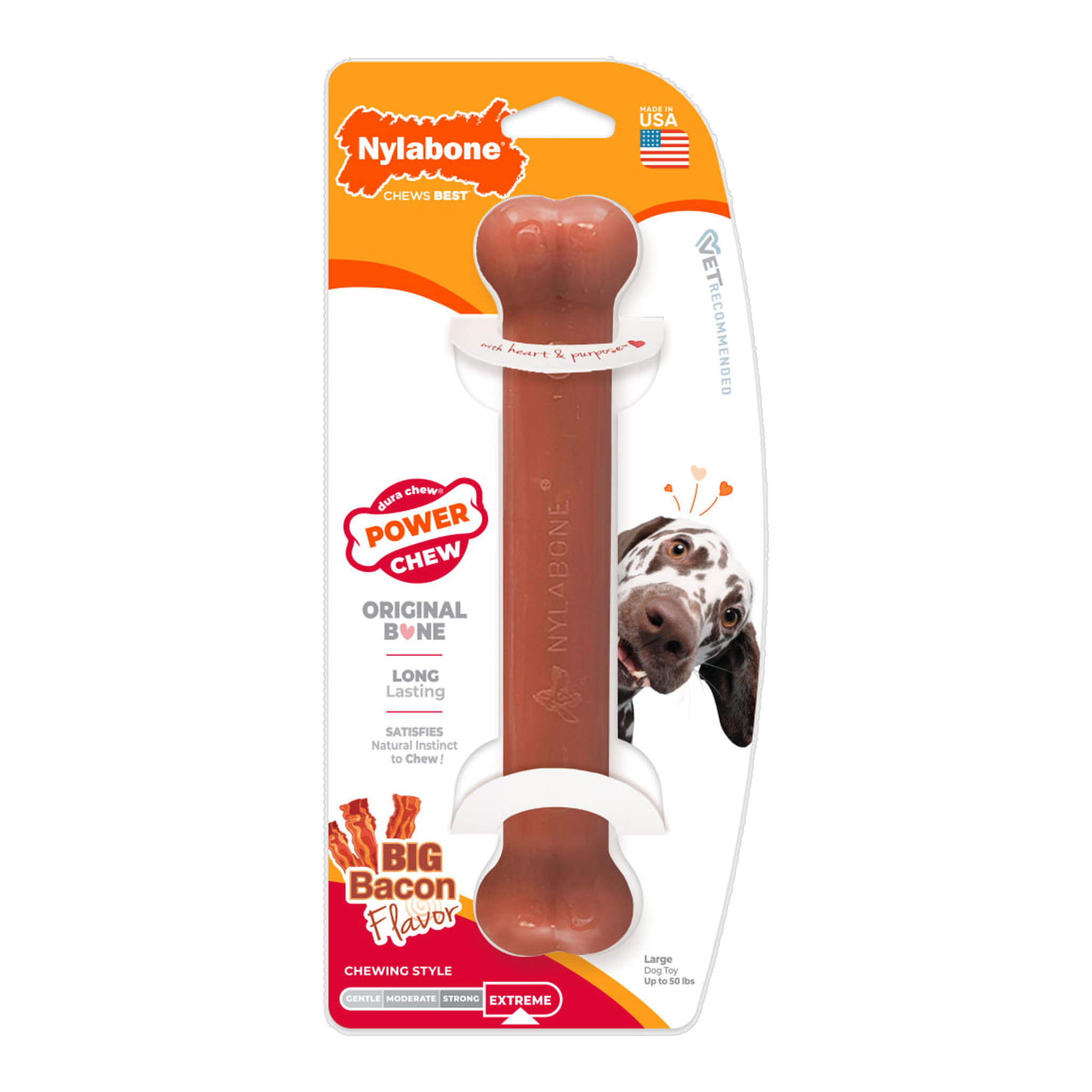 Nylabone Power Chew Original Bone in package, front
