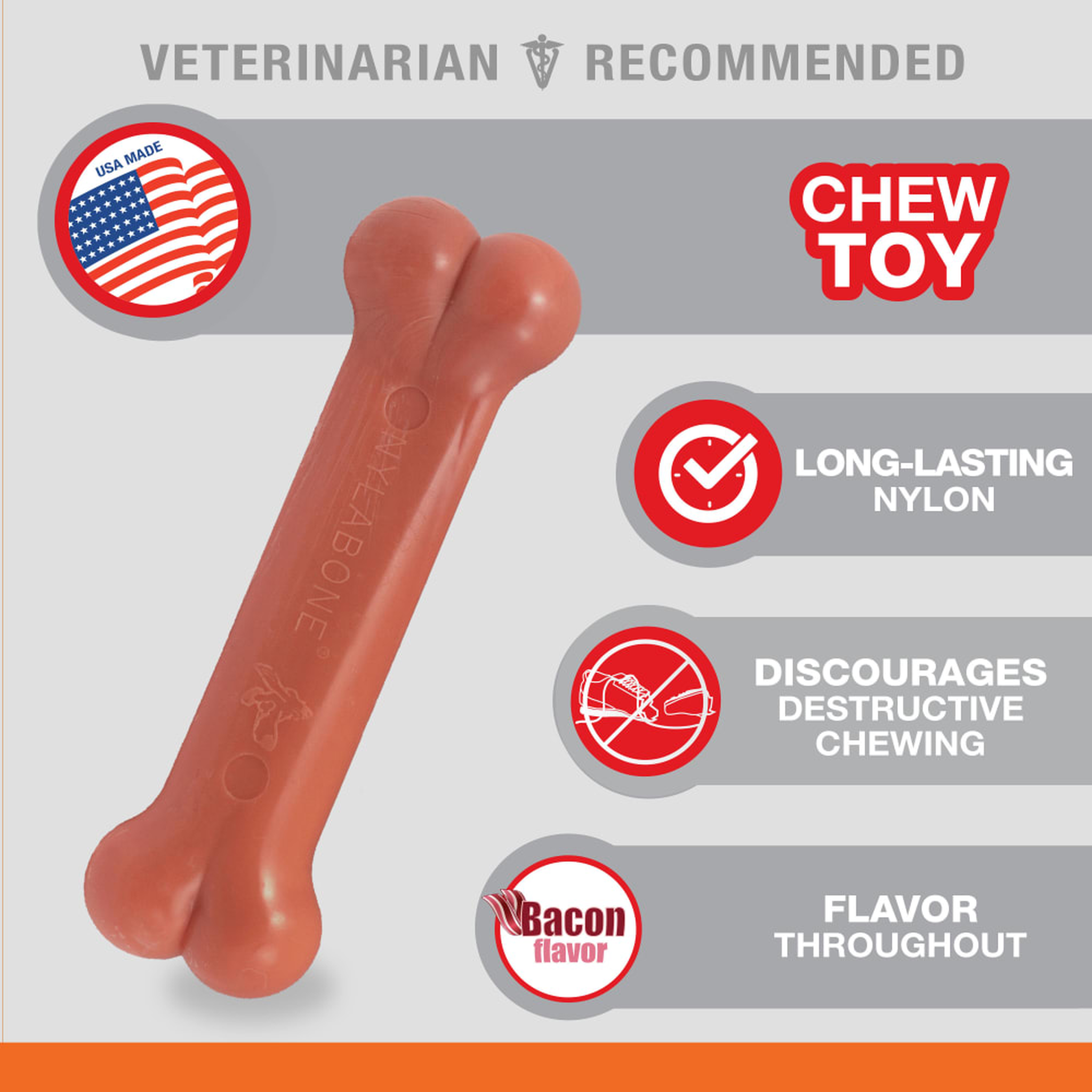 Nylabone Power Chew Original Bone Bacon X-Small product information