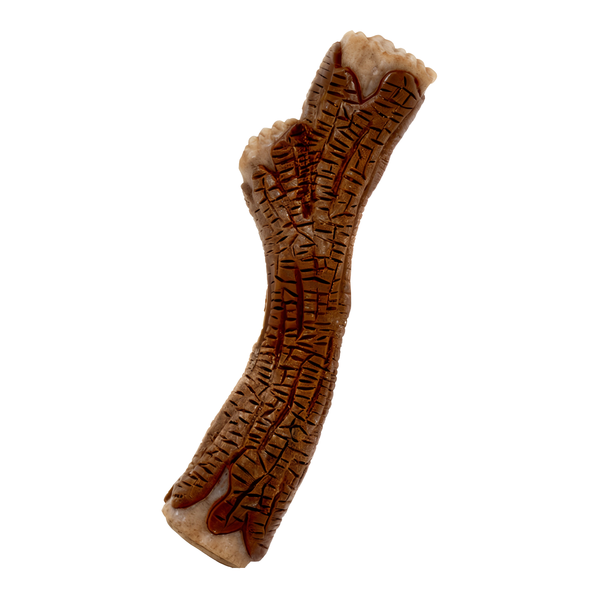 Nylabone Strong Chew Real Wood Stick Maple Bacon Medium out of package