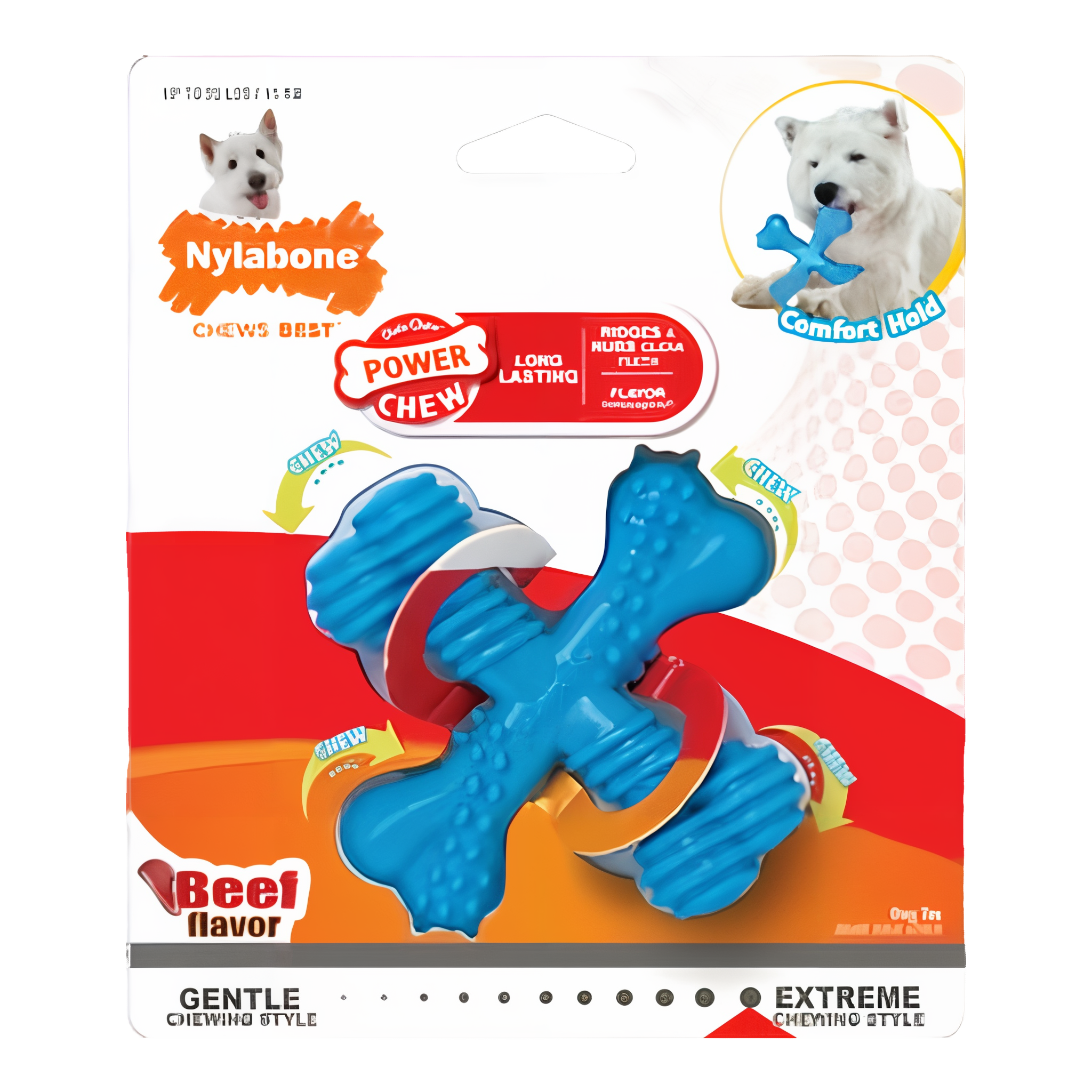 Nylabone Power Chew Comfort Hold X Bone Dog Toy, regular size