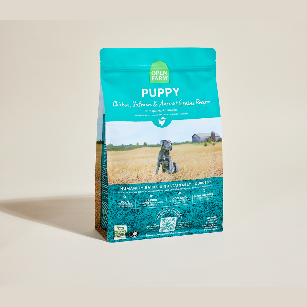 Open Farm Chicken & Salmon Ancient Grains Puppy Kibble -- open farm puppy chicken
