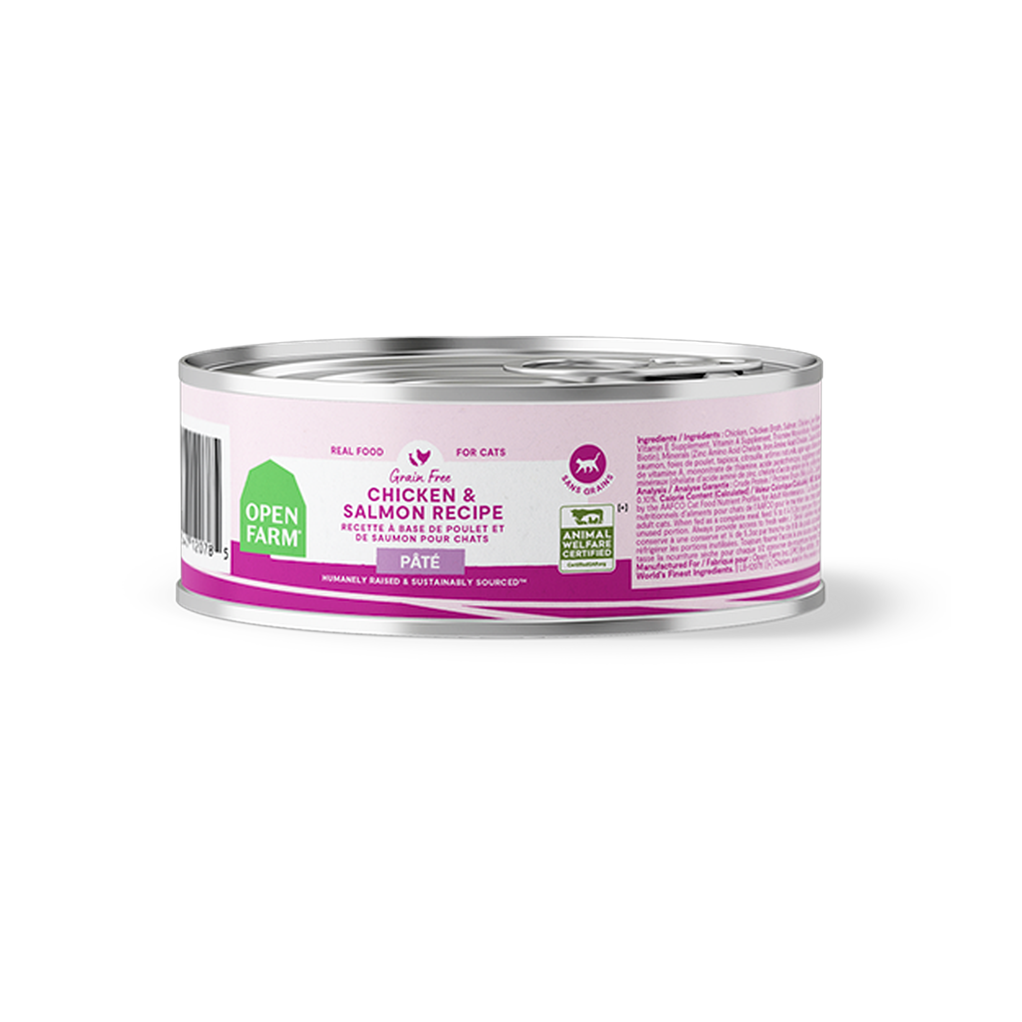 Open Farm Chicken & Salmon Pâté for Cats 5.3 oz can