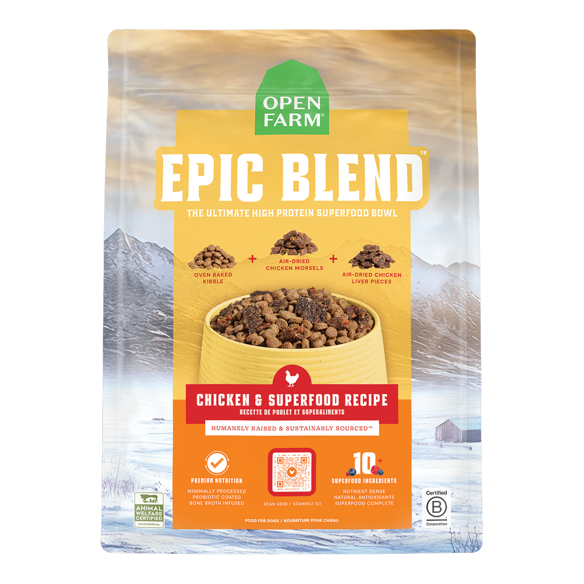 Open Farm Epic Blend Chicken & Superfood Dry Dog Food -- bag