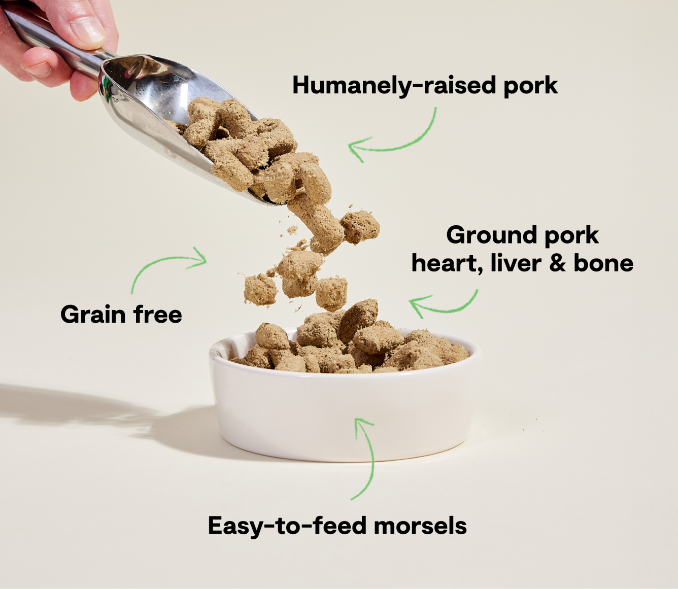 Open Farm Farmer's Table Pork freeze dried raw benefits - humanely raised pork, grain free, easy to feed morsels