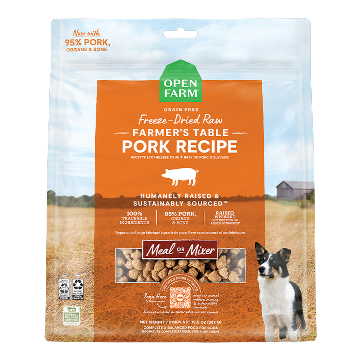 Open Farm Farmer's Table Pork Freeze Dried Raw Morsels for Dogs -- 13.5 oz bag