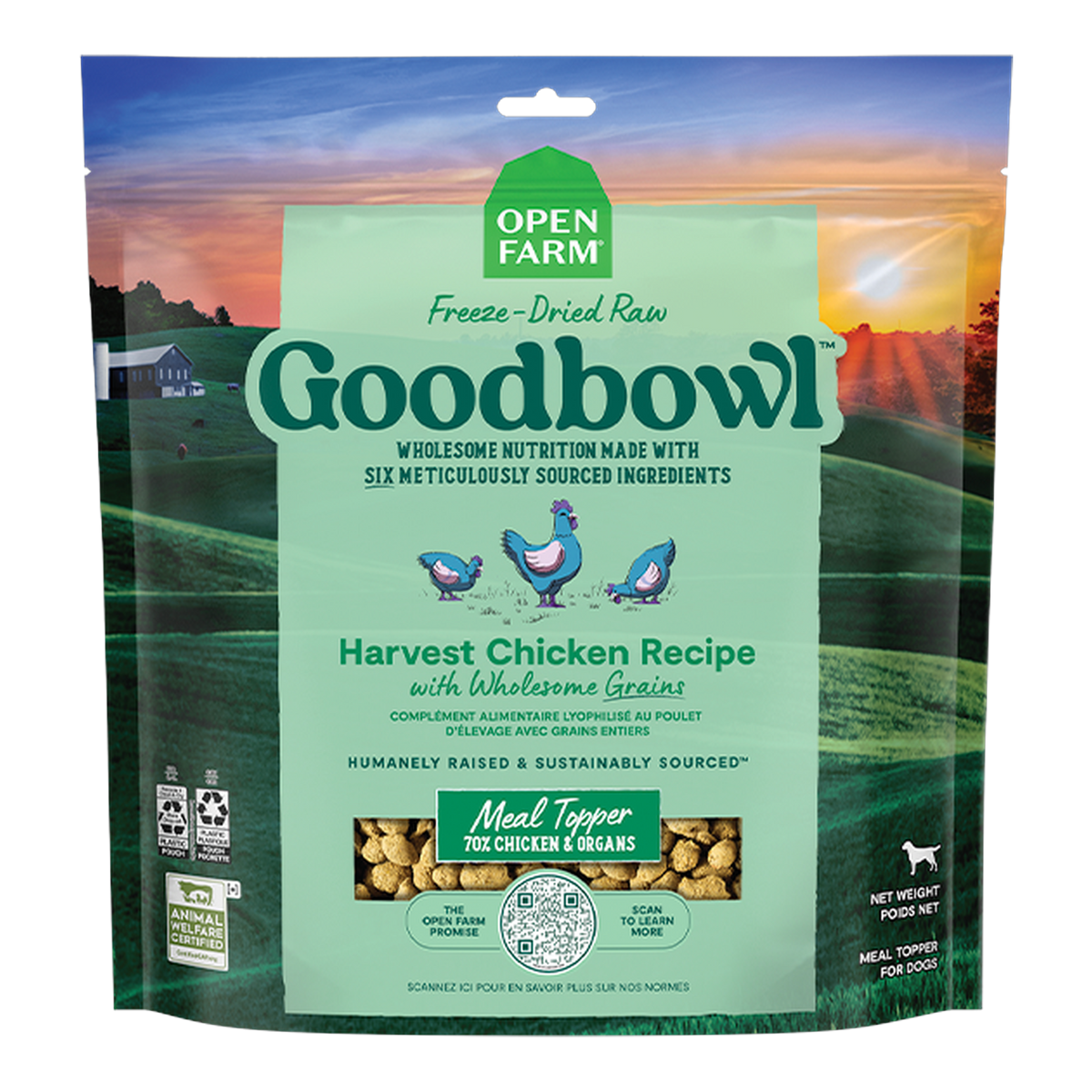 Open Farm Goodbowl Harvest Chicken Freeze Dried Raw Morsels for Dogs -- 23 oz bag
