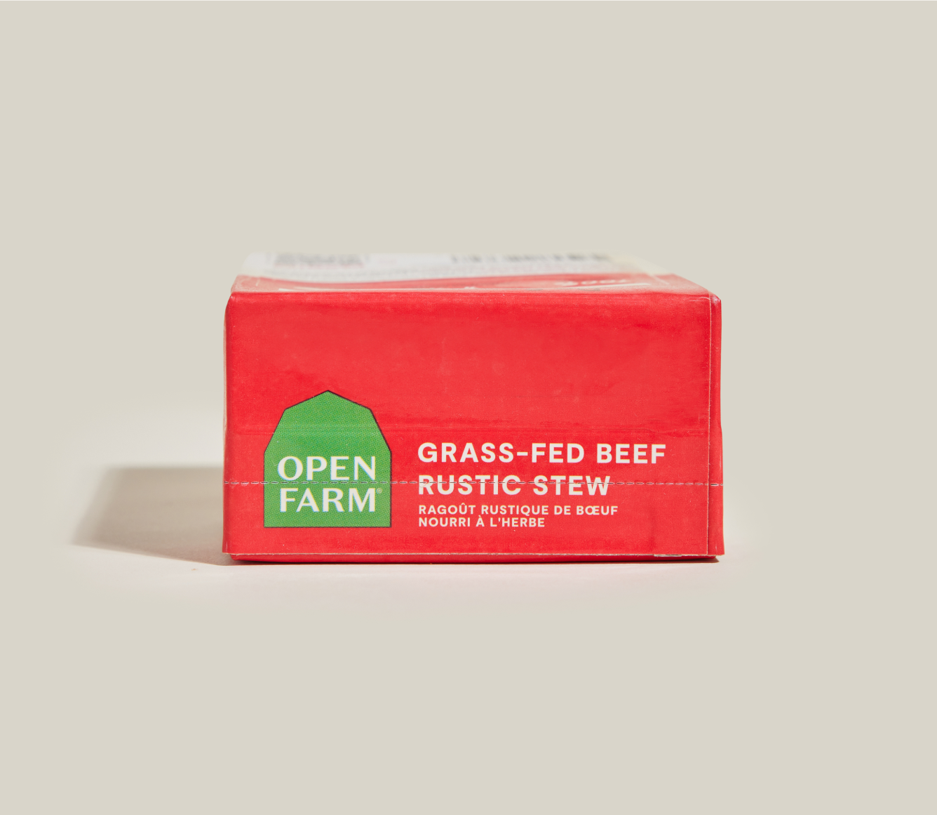 Open Farm Grass-Fed Beef Rustic Stew Wet Dog Food 12.5 oz carton side view