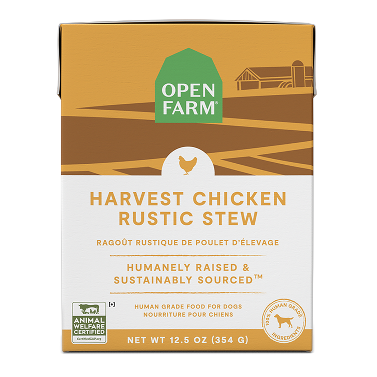 Open Farm Harvest Chicken Rustic Stew Wet Dog Food -- 12.5 oz carton