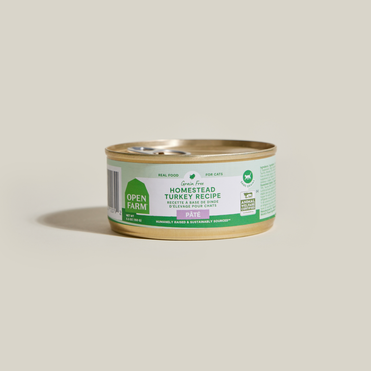 Open Farm Homestead Turkey Pâté for Cats -- open farm grain-free homestead turkey recipe pâté can for cats