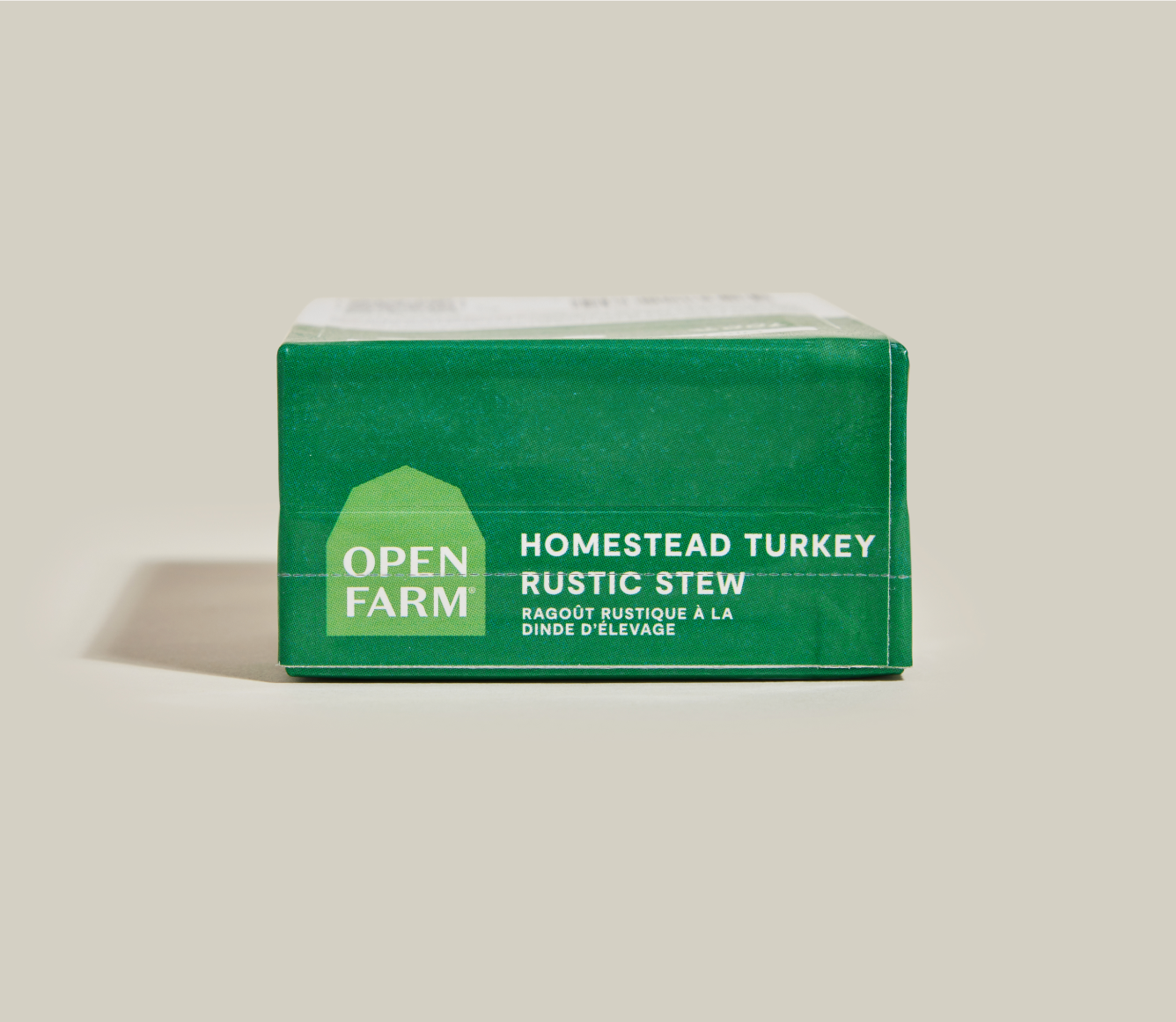 Open Farm Homestead Turkey Rustic Stew Wet Dog Food 12.5 oz carton side view