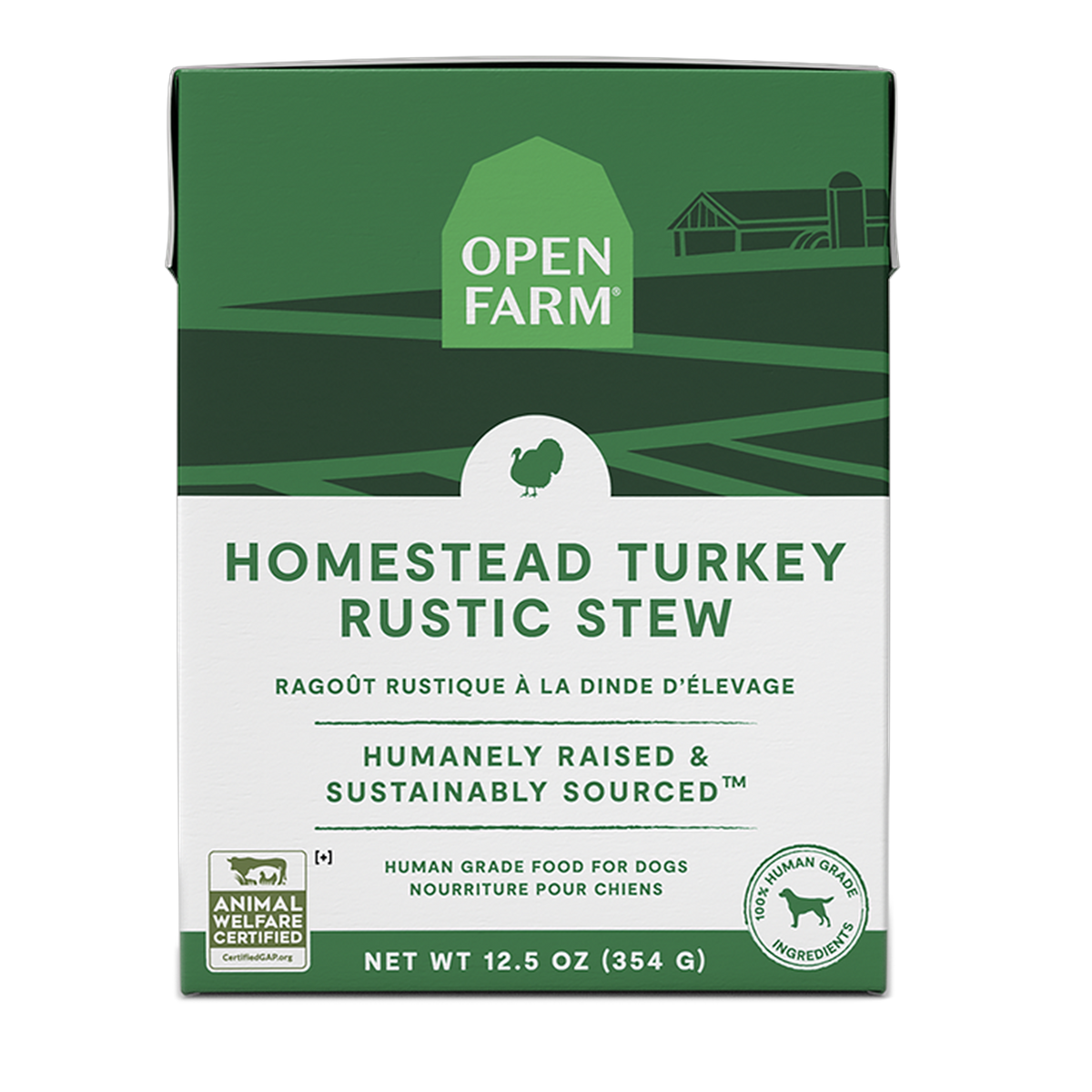 Open Farm Homestead Turkey Rustic Stew Wet Dog Food -- 12.5 oz carton