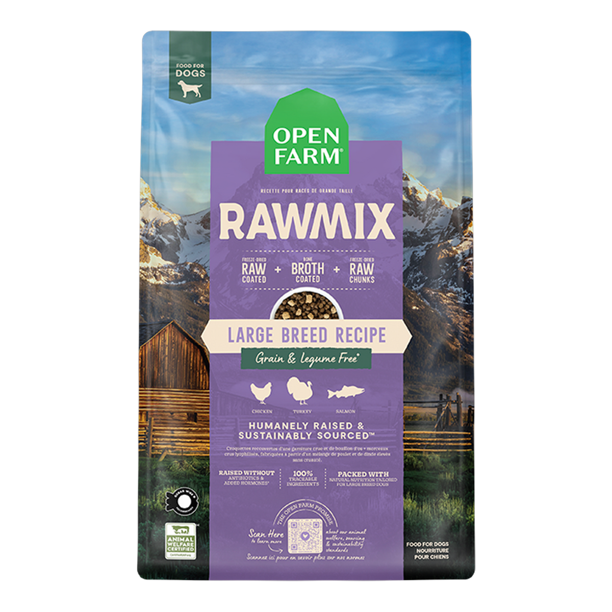 Open Farm RawMix Large Breed Grain-Free Dog Kibble -- 20 lb bag