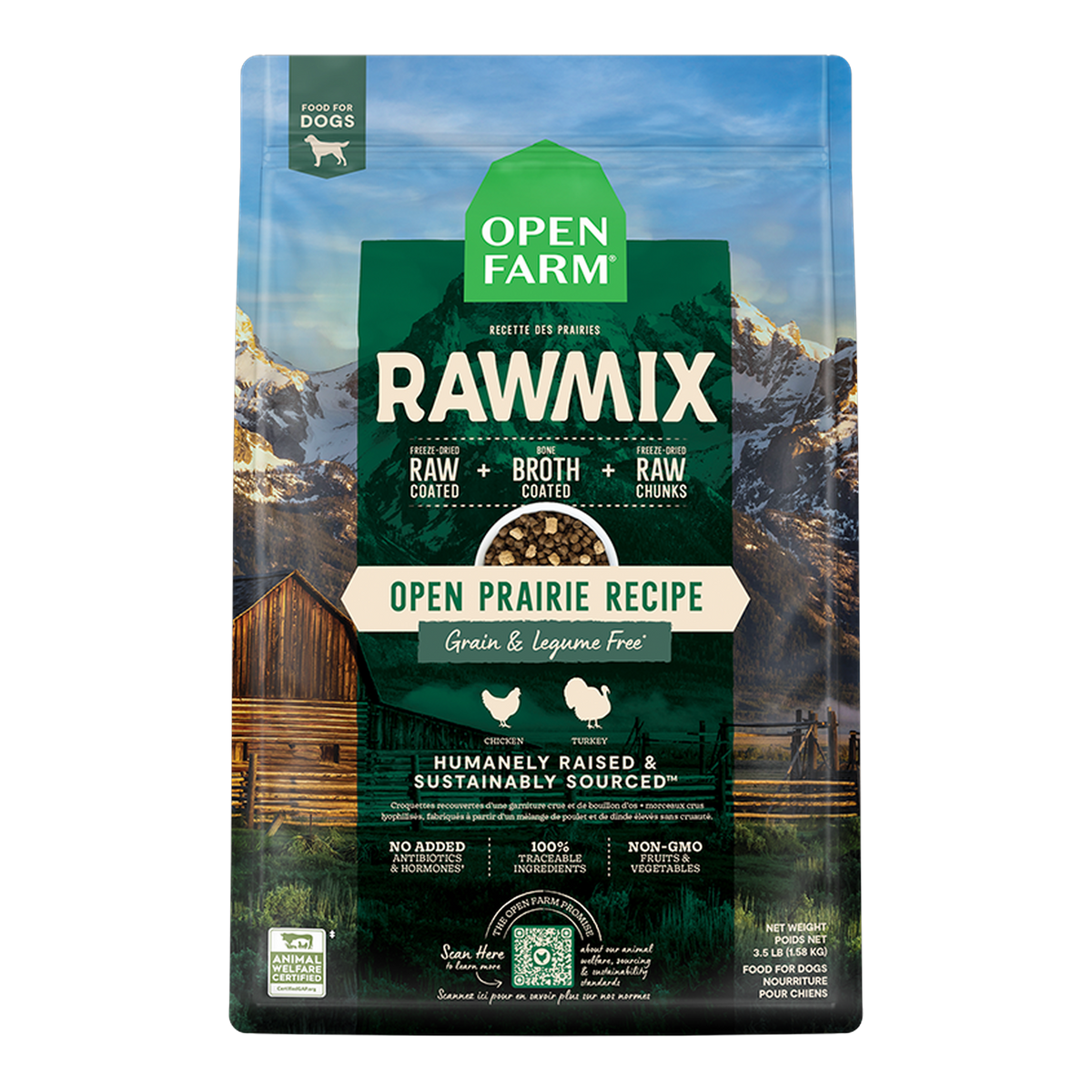 Open Farm RawMix Open Prairie Grain-Free Dog Kibble -- 20 lb bag