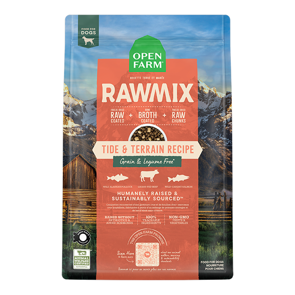 Open Farm RawMix Tide & Terrain Grain-Free Dog Kibble -- 20 lb bag