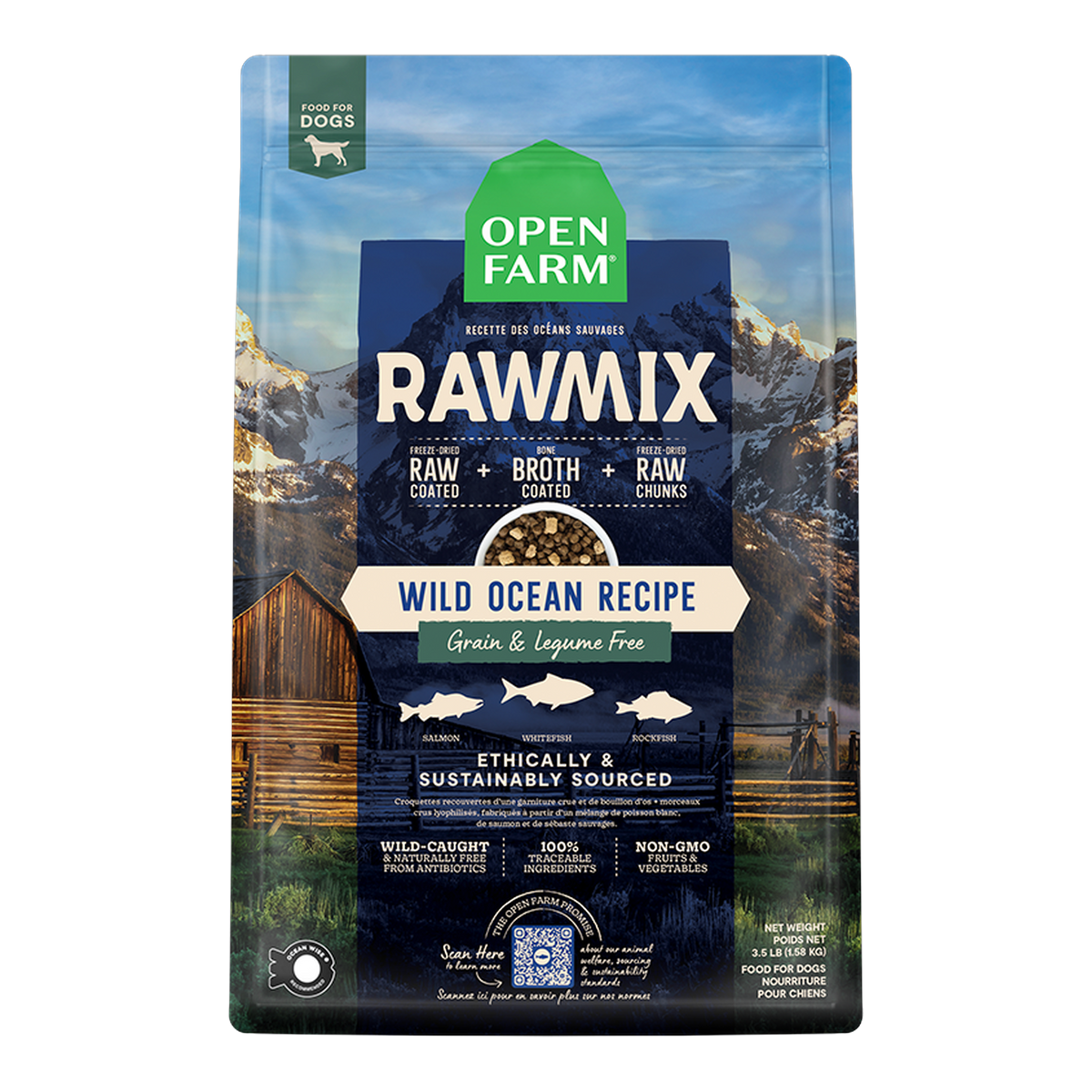 Open Farm RawMix Wild Ocean Grain-Free Dog Kibble -- 20 lb bag