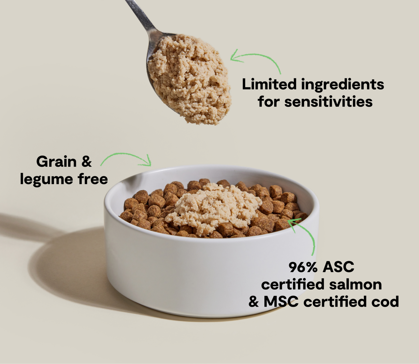 Open Farm Salmon & Cod Topper benefits: limited ingredients, grain and legume free