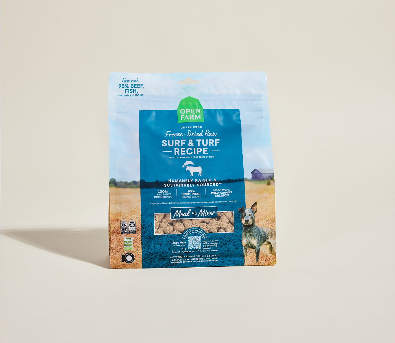 Open Farm Surf & Turf Freeze Dried Raw Morsels bag front