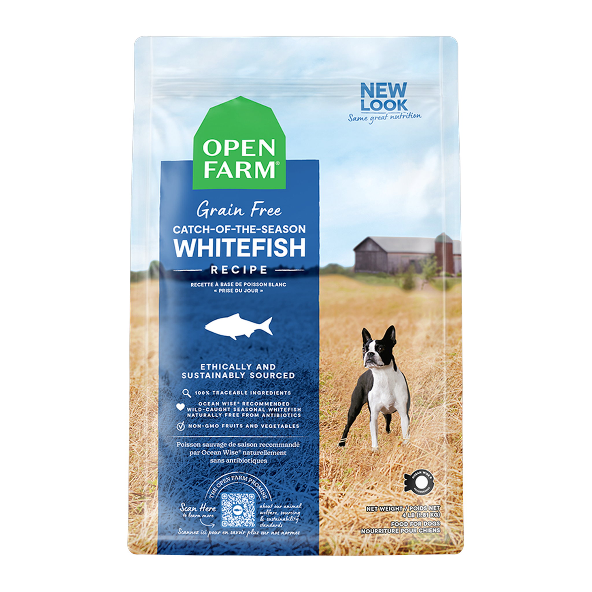 Open Farm Whitefish Grain-Free Dog Kibble 22 lb bag