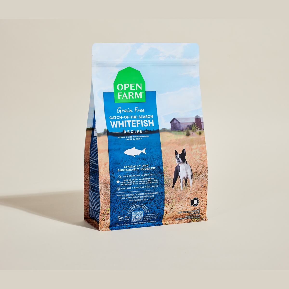 Open Farm Whitefish Grain-Free Dog Kibble -- bag