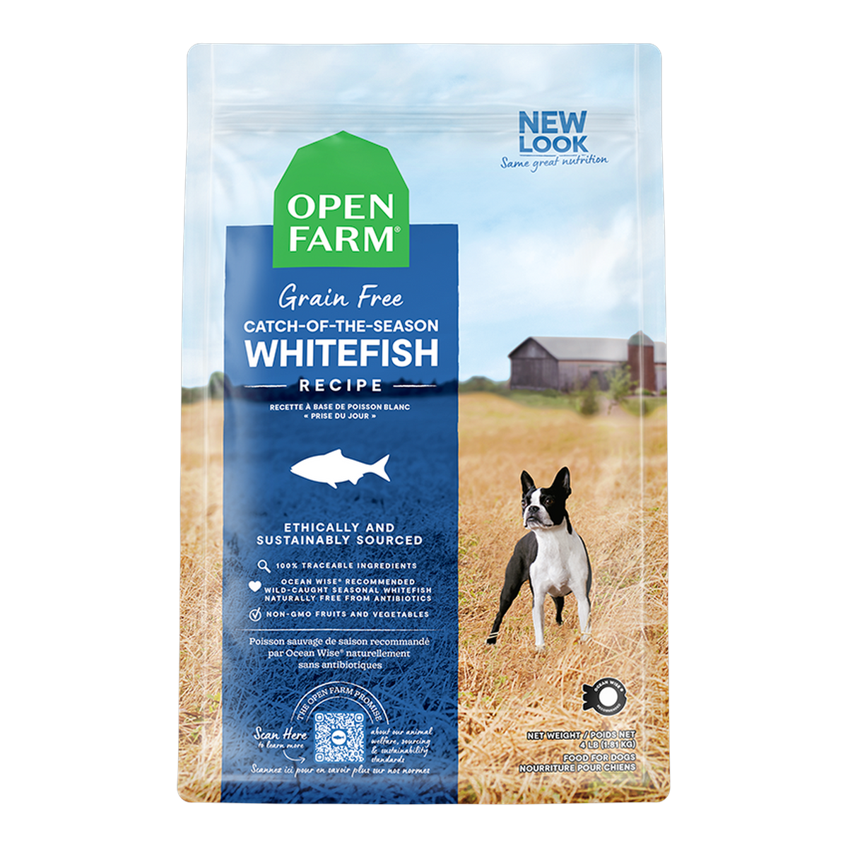 Open Farm Whitefish Grain-Free Dog Kibble -- 22 lb bag