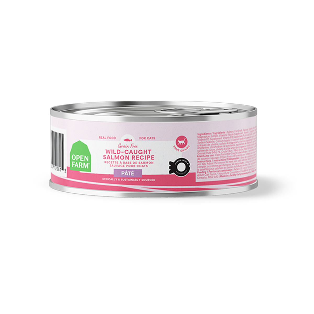 Open Farm Wild-Caught Salmon Pâté for Cats -- 5.3 oz can