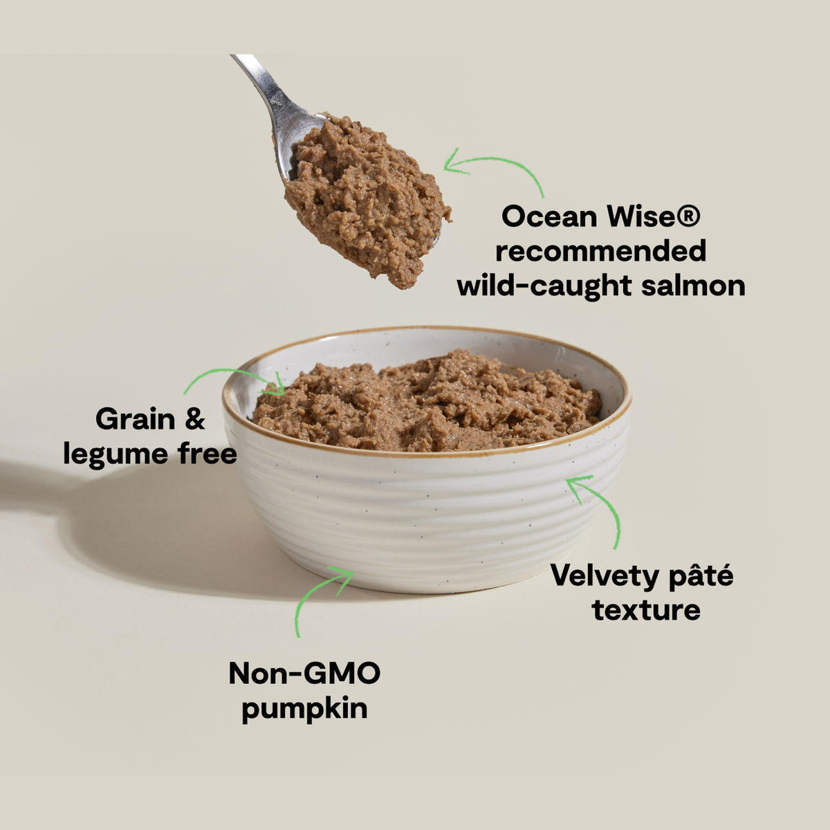 Open Farm Wild-Caught Salmon Pâté for Cats -- open farm salmon pâté benefits: ocean wise recommended wild-caught salmon