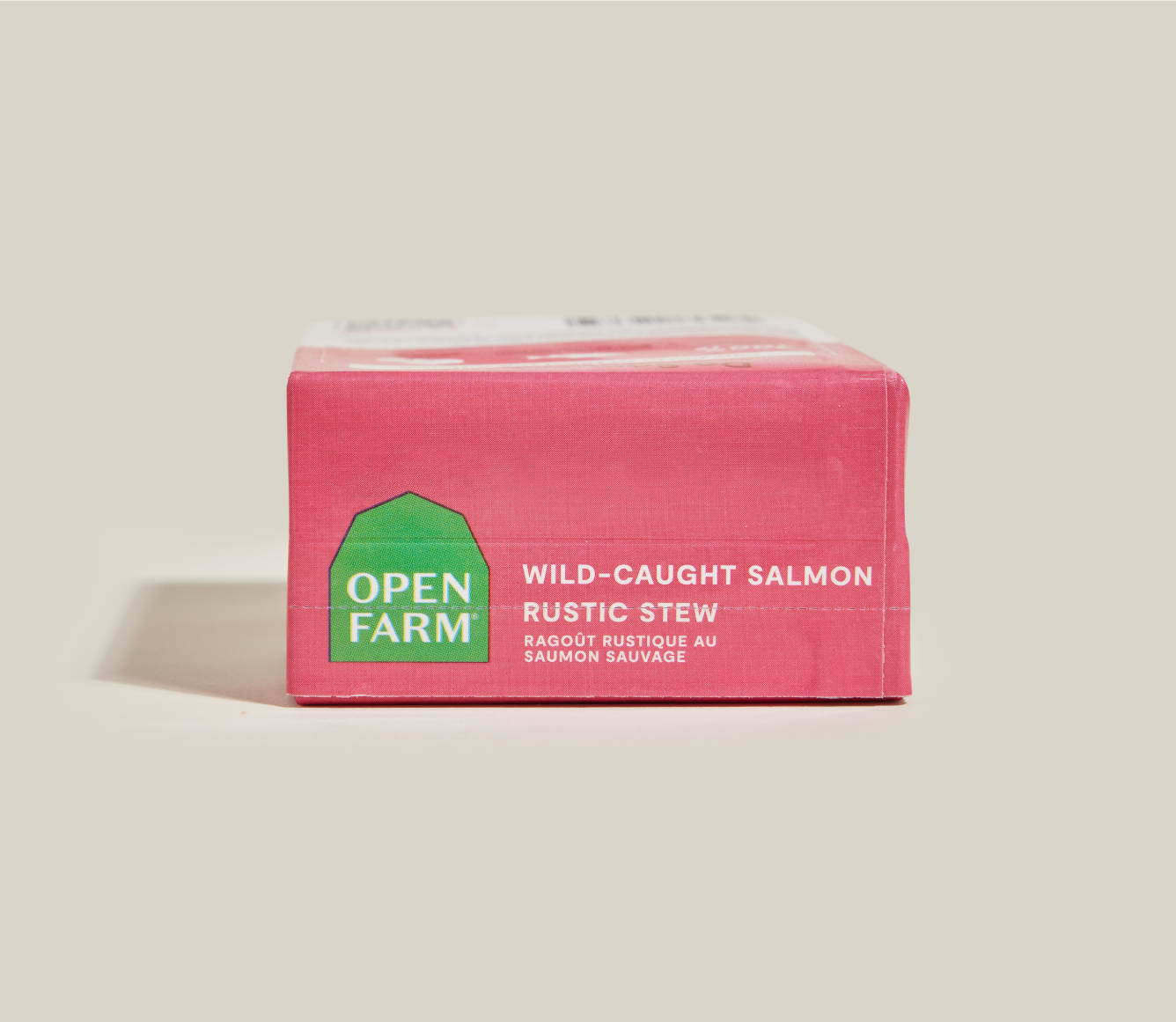 Open Farm Wild-Caught Salmon Rustic Stew Topper for Dogs 12.5 oz carton side view